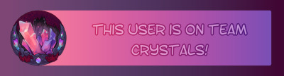 THIS USER IS ON TEAM CRYSTALS!